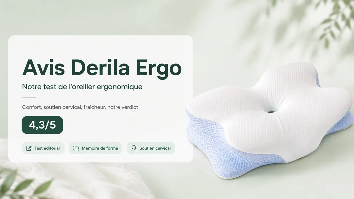 Avis Derila Ergo, notre test de l'oreiller ergonomique à mémoire de forme