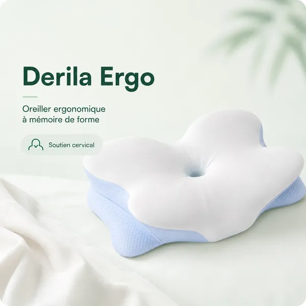 Derila Ergo, oreiller ergonomique à mémoire de forme