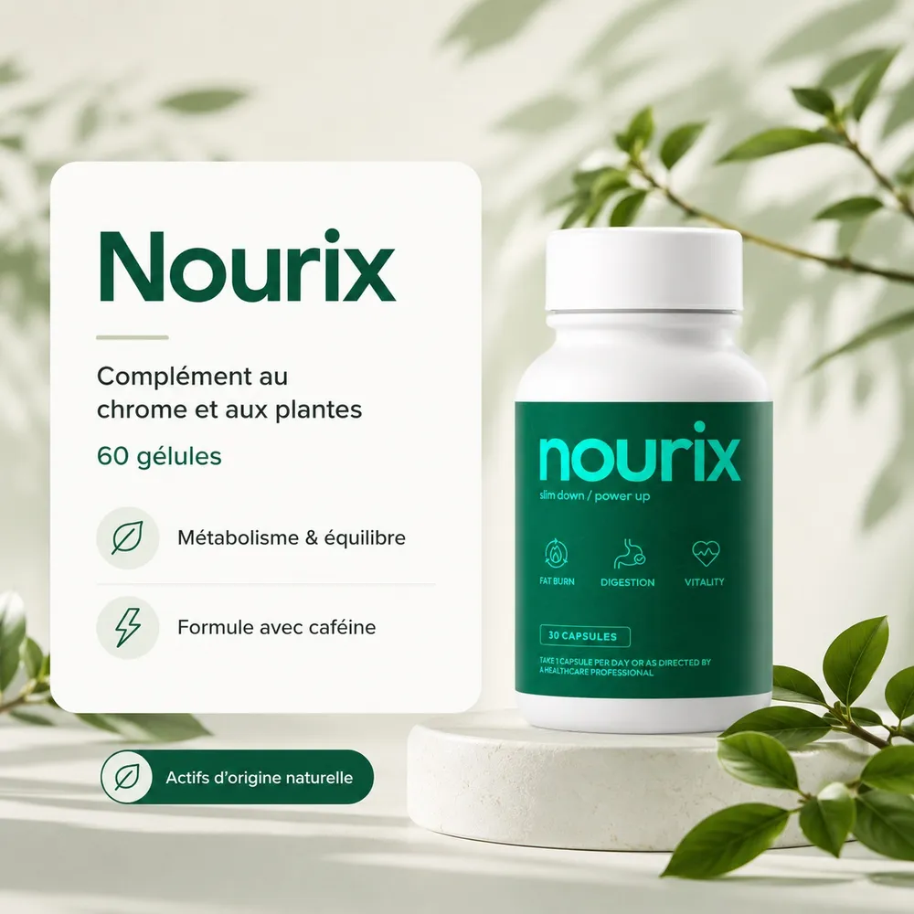 Nourix, complément minceur au chrome et aux plantes (60 gélules)