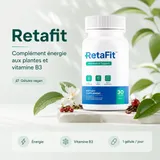 Retafit, complément énergie aux plantes et vitamine B3 (gélules vegan)